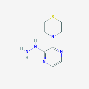 molecular formula C8H13N5S B15068734 4-(3-Hydrazinylpyrazin-2-yl)thiomorpholine 