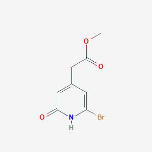 molecular formula C8H8BrNO3 B015069 Methyl 2-(2-bromo-6-oxo-1H-pyridin-4-yl)acetate CAS No. 141807-52-5