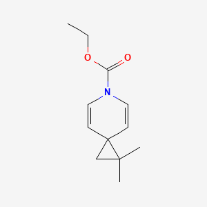 molecular formula C12H17NO2 B15069124 Ethyl 1,1-dimethyl-6-azaspiro[2.5]octa-4,7-diene-6-carboxylate CAS No. 34995-40-9