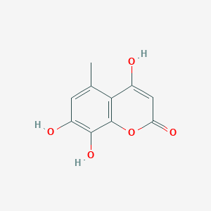 molecular formula C10H8O5 B15069328 4,7,8-Trihydroxy-5-methyl-2H-chromen-2-one CAS No. 63542-39-2