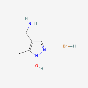 molecular formula C5H10BrN3O B15069334 4-(Aminomethyl)-5-methyl-1H-pyrazol-1-ol hydrobromide 