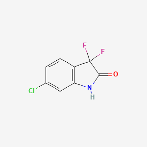 molecular formula C8H4ClF2NO B15069361 6-Chloro-3,3-difluoroindolin-2-one CAS No. 1319743-47-9