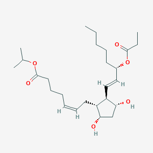 molecular formula C26H44O6 B150694 propan-2-yl (Z)-7-[(1R,2R,3R,5S)-3,5-dihydroxy-2-[(E,3S)-3-propanoyloxyoct-1-enyl]cyclopentyl]hept-5-enoate CAS No. 134152-12-8