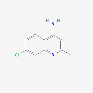 molecular formula C11H11ClN2 B15069475 4-Amino-7-chloro-2,8-dimethylquinoline CAS No. 948293-37-6