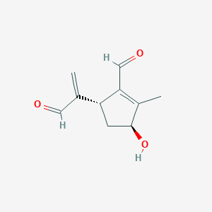 molecular formula C10H12O3 B150696 8,9-Didehydro-7-hydroxydolichodial CAS No. 97856-19-4