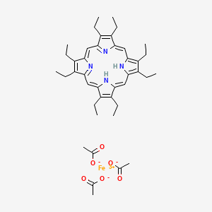 Iron(3+);2,3,7,8,12,13,17,18-octaethyl-21,22-dihydroporphyrin;triacetate