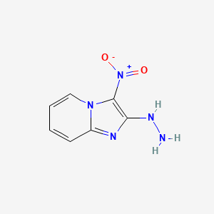molecular formula C7H7N5O2 B15069838 2-Hydrazinyl-3-nitroimidazo[1,2-A]pyridine CAS No. 62194-97-2