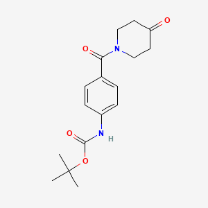 molecular formula C17H22N2O4 B1506996 N-BOC-4-(4-OXO-PIPERIDINE-1-CARBONYL)ANILINE CAS No. 885274-90-8