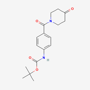B1506996 tert-Butyl (4-(4-oxopiperidine-1-carbonyl)phenyl)carbamate CAS No. 885274-90-8