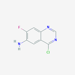 molecular formula C8H5ClFN3 B15069985 4-Chloro-7-fluoroquinazolin-6-amine 