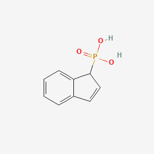molecular formula C9H9O3P B15070093 (1H-Inden-1-yl)phosphonic acid 