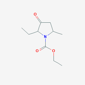molecular formula C10H17NO3 B15070117 Ethyl 2-ethyl-5-methyl-3-oxopyrrolidine-1-carboxylate 