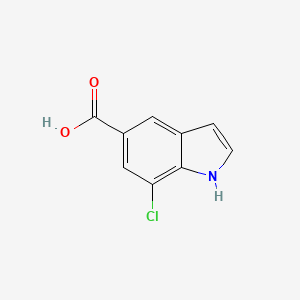 molecular formula C9H6ClNO2 B15070189 7-Chloro-1H-indole-5-carboxylic acid CAS No. 887591-41-5