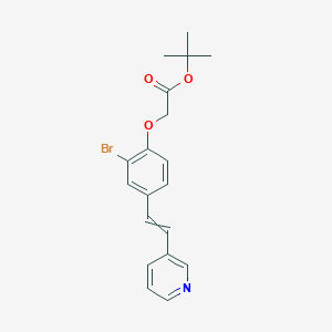 molecular formula C19H20BrNO3 B1507047 tert-Butyl {2-bromo-4-[2-(pyridin-3-yl)ethenyl]phenoxy}acetate CAS No. 850411-11-9