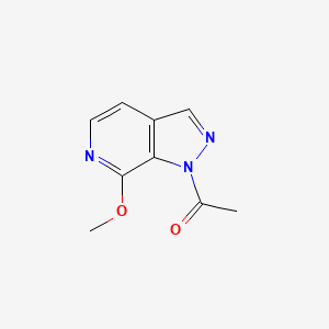 molecular formula C9H9N3O2 B15070749 1-(7-Methoxy-1H-pyrazolo[3,4-c]pyridin-1-yl)ethan-1-one CAS No. 76006-19-4