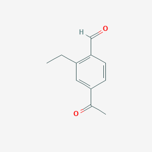 molecular formula C11H12O2 B15070928 4-Acetyl-2-ethylbenzaldehyde 