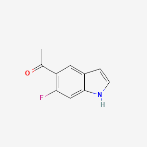 molecular formula C10H8FNO B15070995 1-(6-Fluoro-1H-indol-5-yl)ethanone 