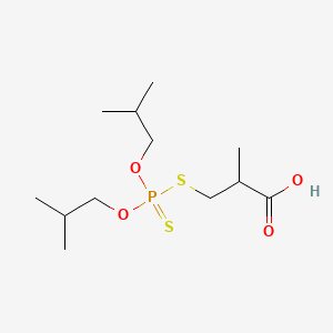 molecular formula C12H25O4PS2 B1507109 Propanoic acid, 3-[[bis(2-methylpropoxy)phosphinothioyl]thio]-2-methyl- CAS No. 268567-32-4