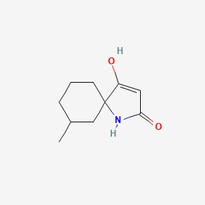 molecular formula C10H15NO2 B15071103 4-Hydroxy-7-methyl-1-azaspiro[4.5]dec-3-en-2-one CAS No. 161719-94-4