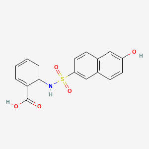 2-(2-Hydroxynaphthalene-6-sulfonamido)benzoic acid
