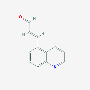 molecular formula C12H9NO B15071122 (E)-3-(Quinolin-5-yl)acrylaldehyde 