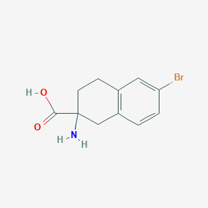 2-Amino-1,2,3,4-tetrahydro-6-bromo-2-naphthalene carboxylic acid
