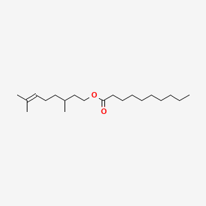 molecular formula C20H38O2 B1507114 3,7-Dimethyloct-6-en-1-yl decanoate CAS No. 72934-06-6