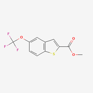 molecular formula C11H7F3O3S B1507125 Methyl 5-(trifluoromethoxy)benzo[b]thiophene-2-carboxylate CAS No. 885279-16-3