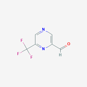 molecular formula C6H3F3N2O B15071392 6-(Trifluoromethyl)pyrazine-2-carbaldehyde 