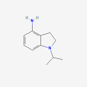 molecular formula C11H16N2 B15071435 1-Isopropylindolin-4-amine 