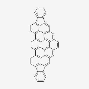 molecular formula C48H20 B1507149 pentadecacyclo[34.10.1.123,27.02,34.03,8.04,32.05,29.06,26.07,12.09,46.013,25.016,24.017,22.037,42.043,47]octatetraconta-1(46),2(34),3,5,7(12),8,10,13(25),14,16(24),17,19,21,23(48),26,28,30,32,35,37,39,41,43(47),44-tetracosaene CAS No. 362051-19-2