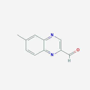 molecular formula C10H8N2O B15071573 6-Methylquinoxaline-2-carbaldehyde 