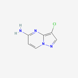 molecular formula C6H5ClN4 B15071622 3-Chloropyrazolo[1,5-a]pyrimidin-5-amine 