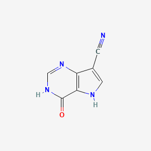 molecular formula C7H4N4O B15072108 4-Oxo-4,5-dihydro-1H-pyrrolo[3,2-d]pyrimidine-7-carbonitrile 