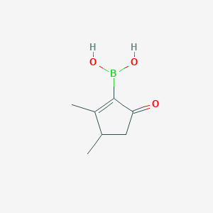 molecular formula C7H11BO3 B15072219 Boronic acid, (2,3-dimethyl-5-oxo-1-cyclopenten-1-yl)- CAS No. 887748-93-8