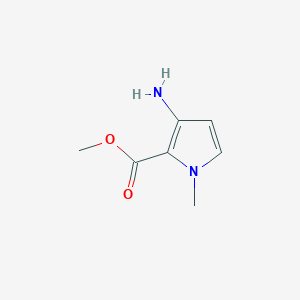 molecular formula C7H10N2O2 B15072336 Methyl 3-amino-1-methyl-1H-pyrrole-2-carboxylate 