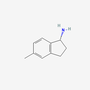 molecular formula C10H13N B15072340 (R)-5-Methyl-indan-1-ylamine 