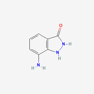 molecular formula C7H7N3O B15072447 7-Amino-1H-indazol-3(2H)-one CAS No. 89792-10-9