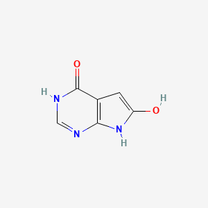 molecular formula C6H5N3O2 B15072499 7H-Pyrrolo[2,3-D]pyrimidine-4,6-diol CAS No. 89488-03-9