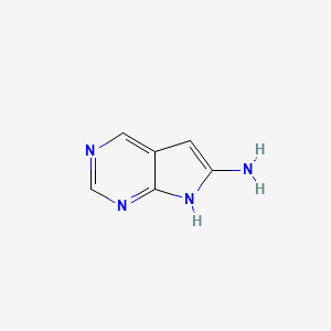 molecular formula C6H6N4 B15072537 7H-Pyrrolo[2,3-d]pyrimidin-6-amine CAS No. 89418-03-1