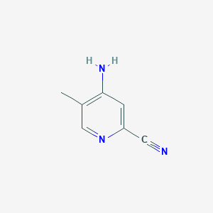molecular formula C7H7N3 B15072551 4-Amino-5-methylpicolinonitrile 