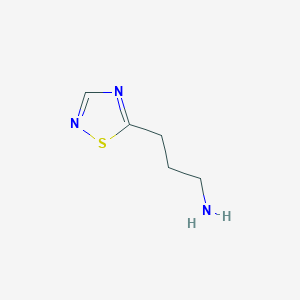 molecular formula C5H9N3S B15072559 3-(1,2,4-Thiadiazol-5-yl)propan-1-amine 