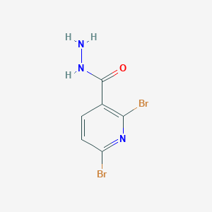 molecular formula C6H5Br2N3O B15072788 2,6-Dibromonicotinohydrazide 