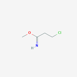 molecular formula C4H8ClNO B15072795 Methyl 3-chloropropanimidate CAS No. 84762-89-0