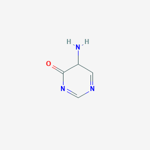 molecular formula C4H5N3O B15072799 5-aminopyrimidin-4(5H)-one 