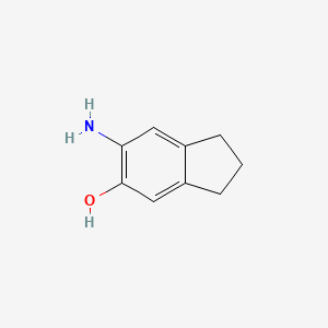 molecular formula C9H11NO B15072810 6-amino-2,3-dihydro-1H-inden-5-ol CAS No. 61520-24-9