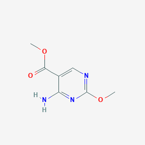 molecular formula C7H9N3O3 B15072859 Methyl 4-amino-2-methoxypyrimidine-5-carboxylate 