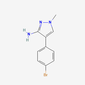 molecular formula C10H10BrN3 B15072946 3-Amino-4-(4-bromophenyl)-1-methylpyrazole 