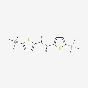 molecular formula C16H24S2Sn2 B1507303 trans-1,2-Bis[5-(trimethylstannyl)thiophen-2-yl]ethene CAS No. 477789-30-3