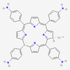 molecular formula C44H32CuN8 B15073049 copper;4-[10,15,20-tris(4-aminophenyl)-12H-porphyrin-5,12-diid-5-yl]aniline 